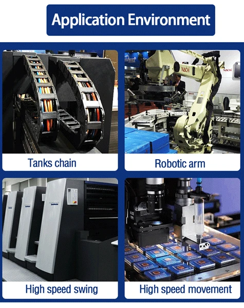 PUR sheathed shielded robot cable